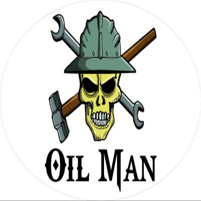 3 - Oil Man Skull Hard Hat/Helmet Stickers 1 1/2" x 3" H336