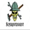 3 - Superintendent Skull Hard Hat/Helmet Stickers 1 1/2" x 3" H311 view 1