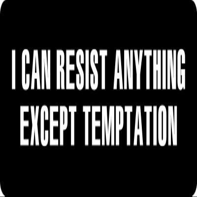 1080 Graphics 3 - I Can Resist Anything But Temptation Hard Hat/Biker Helmet Sticker BS 900