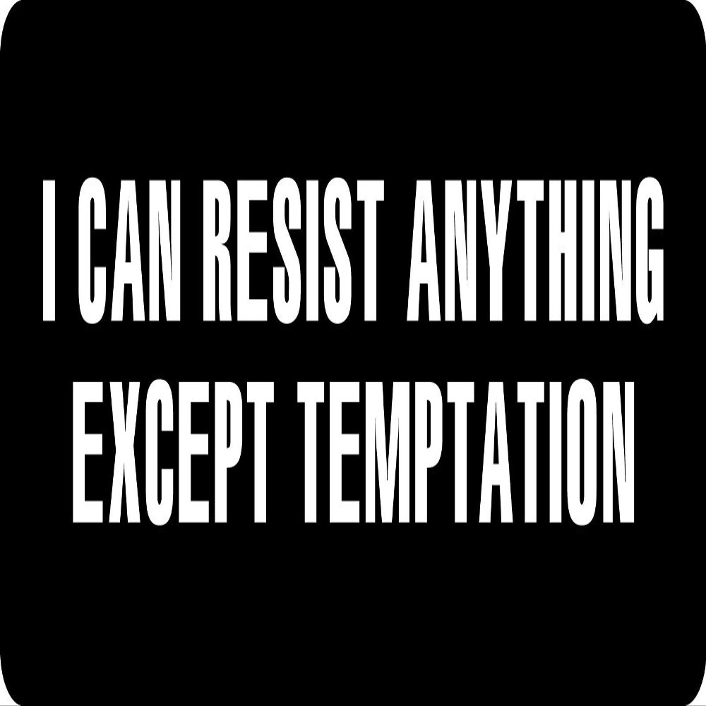 1080 Graphics 3 - I Can Resist Anything But Temptation Hard Hat/Biker Helmet Sticker BS 900