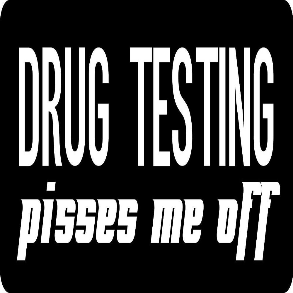 1080 Graphics 3 - Drug Testing Pisses Me Off Hard Hat/Biker Helmet Sticker BS 759
