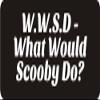 1080 Graphics 3 - W.W.S.D - What Would Scooby Do 1 1/4" x 3" Hard Hat Biker Helmet Stickers Bs565 view 1