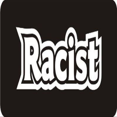 1080 Graphics 3 - Racist 1 1/4" x 3" Hard Hat Biker Helmet Stickers Bs472