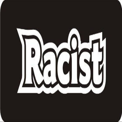 1080 Graphics 3 - Racist 1 1/4" x 3" Hard Hat Biker Helmet Stickers Bs472