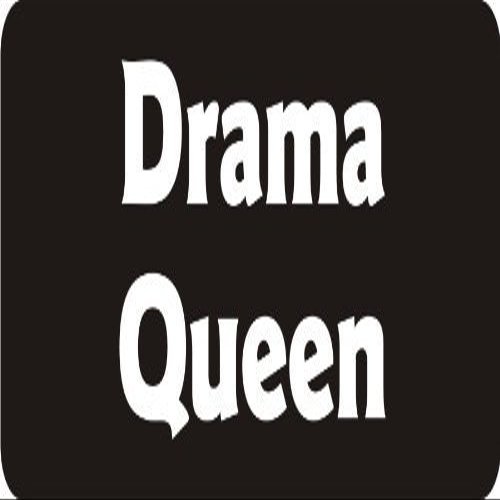 3 - Drama Queen 1 1/4" x 3" Hard Hat Biker Helmet Stickers Bs134