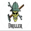 3 - Driller Skull Hard Hat/Helmet Stickers 1 1/2" x 3" H327 view 1