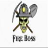 3 - Fire Boss Coal Miner Skull 1 1/2" x 3" Hard Hat Stickers H403 view 1