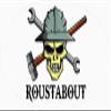 3 - Skull Roustabout 1.5" x 3" Hard Hat Stickers H392 view 1