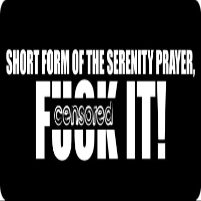 1080 Graphics 3 - Short Form of The Serenity Prayer It! Hard Hat/Biker Helmet Sticker BS 1022