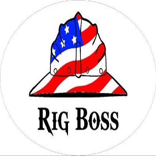 3 - Rig Boss Hard Hat/Helmet Stickers 1 1/2" x 3" H233