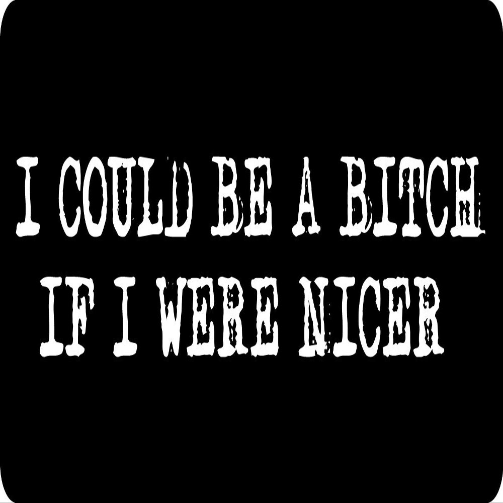 1080 Graphics 3 - I Could Be A Bitch If I were Nicer Hard Hat/Biker Helmet Sticker BS 902