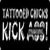 1080 Graphics 3 - Tattooed Chicks Kick A Hard Hat/Biker Helmet Sticker BS 1067 view 1