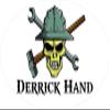 3 - Derrick Hand Skull Hard Hat/Helmet Stickers 1 1/2" x 3" H333 view 1