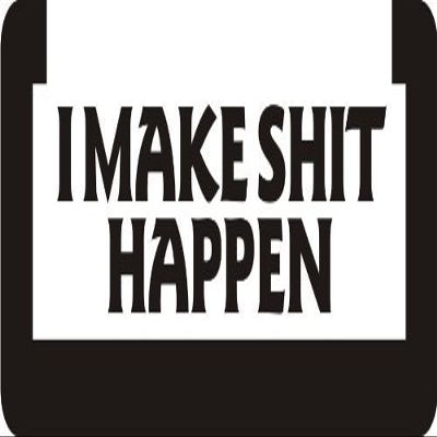 3 - I Make Shit Happen 1 1/4" x 3" Hard Hat Biker Helmet Stickers Bs251