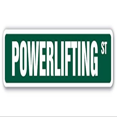 1080 Graphics Powerlifting Street Sign Decal Sticker Wight Lifter musclehead Body Builder Muscle