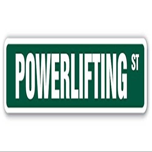 1080 Graphics Powerlifting Street Sign Decal Sticker Wight Lifter musclehead Body Builder Muscle
