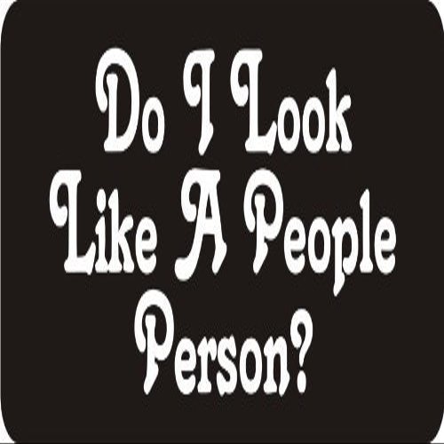 1080 Graphics 3 - Do I Look Like A People Person 1 1/4" x 3" Hard Hat Biker Helmet Stickers Bs112