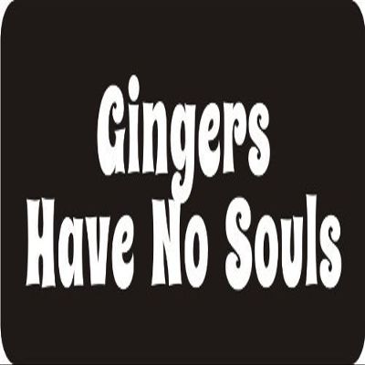 1080 Graphics 3 - Gingers Have No Souls 1 1/4" x 3" Hard Hat Biker Helmet Stickers Bs162