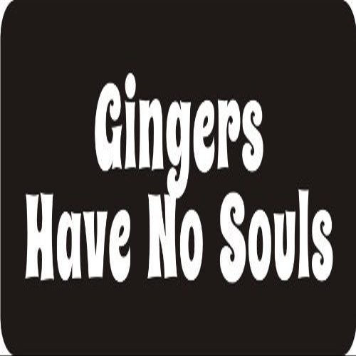 1080 Graphics 3 - Gingers Have No Souls 1 1/4" x 3" Hard Hat Biker Helmet Stickers Bs162