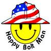 1080 Graphics 3 - Happy Bolt Man Smiley USA Hardhat Oilfield Helmet Toolbox Sticker H824 view 1