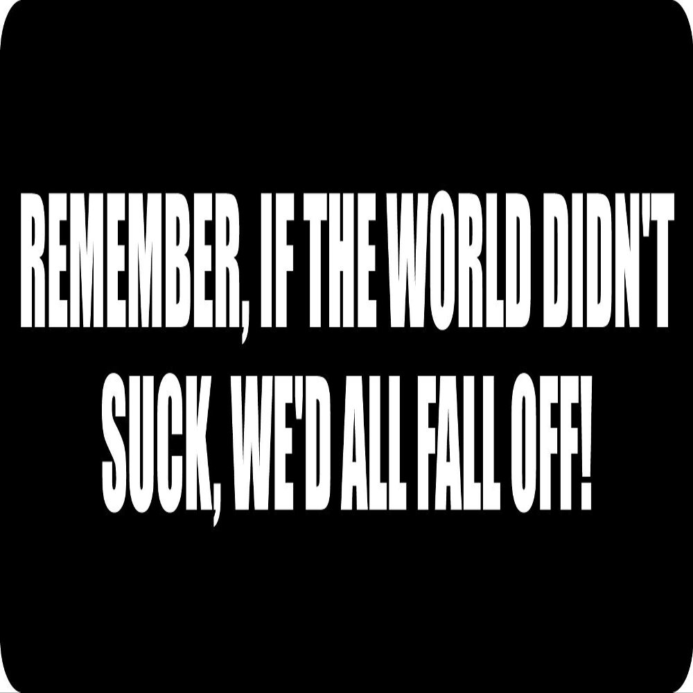 1080 Graphics 3 - Remember, If The World Didn't Suck Hard Hat/Biker Helmet Sticker BS 1194