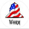 3 - Worm Hard Hat/Helmet Stickers 1 1/2" x 3" H286 view 1