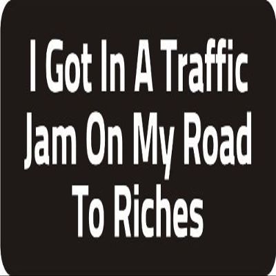1080 Graphics 3 - I Got in A Traffic Jam On My Road to Riches 1 1/4" x 3" Hard Hat Biker Helmet Stickers Bs229