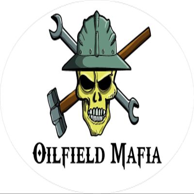 3 - Oilfield Mafia Skull Hard Hat/Helmet Stickers 1 1/2" x 3" H303