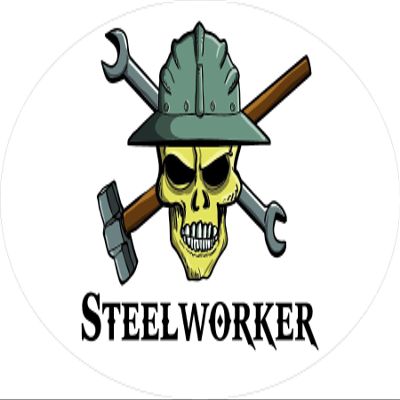 3 - Steelworker Skull Hard Hat/Helmet Stickers 1 1/2" x 3" H316