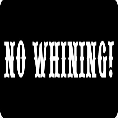 3 - No Whining Hard Hat/Biker Helmet Sticker BS 1143