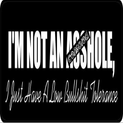 1080 Graphics 3 - I'm Not an A$$Hole Hard Hat/Biker Helmet Sticker BS 1230