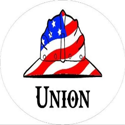 3 - Union Hard Hat/Helmet Stickers 1 1/2" x 3" H283