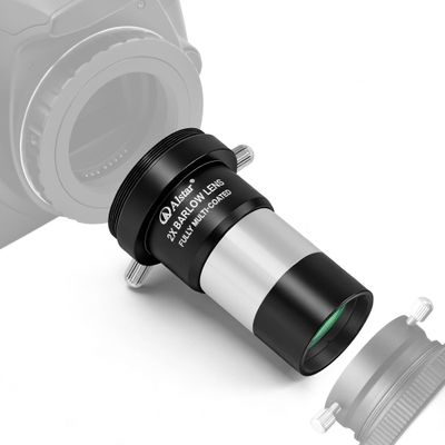Alstar 1.25 inch 2X Barlow Lens - MultiCoated Metal Telescope Accessories with M42 Thread Camera Connect Interface for Telescopes Eyepiece,Two Fixing Thumbscrews