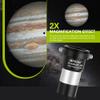 Alstar 1.25 inch 2X Barlow Lens - MultiCoated Metal Telescope Accessories with M42 Thread Camera Connect Interface for Telescopes Eyepiece,Two Fixing Thumbscrews view 2