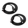 DZYDZR 2pcs 1 Meter 2.1mm x 5.5mm DC 12V Adapter Cable DC Plug Extension Cable Male to Male Black, for LED, CCTV, Car, Monitors, and More (3.3ft) view 1