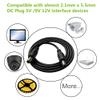 DZYDZR 2pcs 1 Meter 2.1mm x 5.5mm DC 12V Adapter Cable DC Plug Extension Cable Male to Male Black, for LED, CCTV, Car, Monitors, and More (3.3ft) view 2