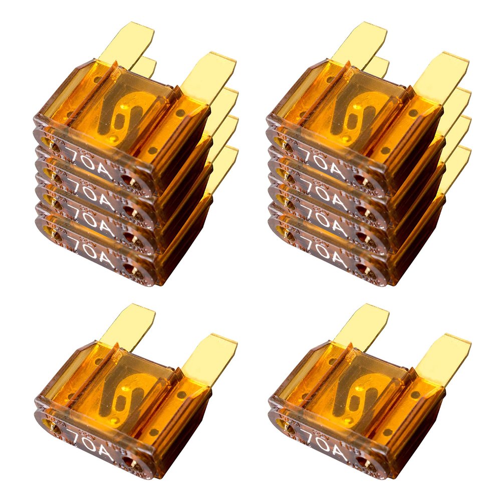10 Pack 70 AMP Gold APX MAXI Fuse Blade 70A Car Truck Boat Marine RV