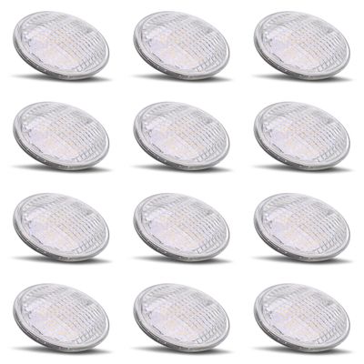 PAR36 LED 6W Light Bulb Outdoor Garden Landscape Lighting Low Voltage 12V AC DC AR111 G53 Underwater Industrial Waterproof IP65 Flood Lamp 2700K Warm White 12 Volt Swimming Pool Lights Value 12 Pack