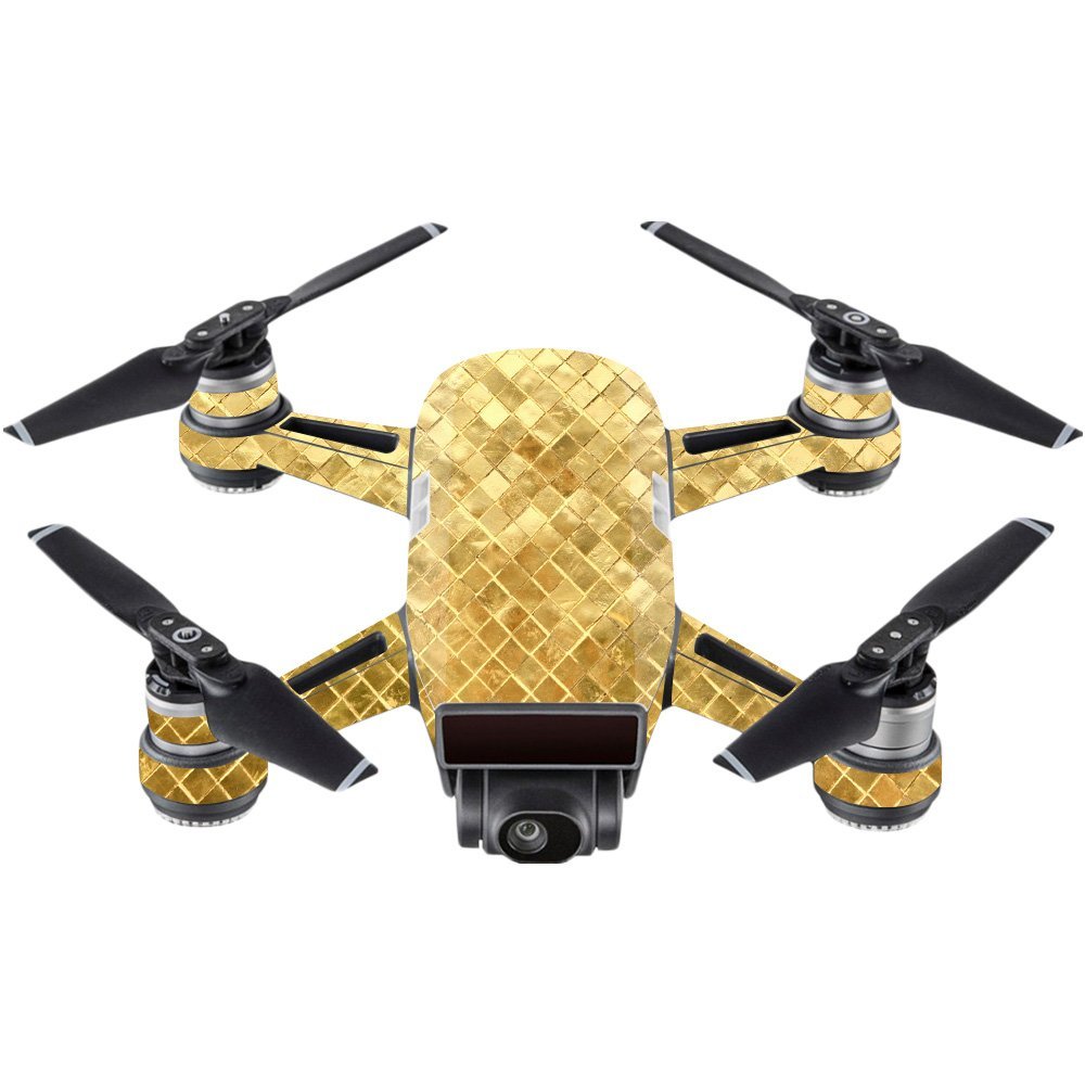 MightySkins Skin Compatible with DJI Spark Mini Drone Golden Locks | Protective, Durable, and Unique Vinyl Decal wrap Cover | Easy to Apply, Remove, and Change Styles | Made in The USA