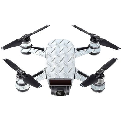 MightySkins Skin Compatible with DJI Spark Mini - Diamond Plate | Protective, Durable, and Unique Vinyl Decal wrap Cover | Easy to Apply, Remove, and Change Styles | Made in The USA