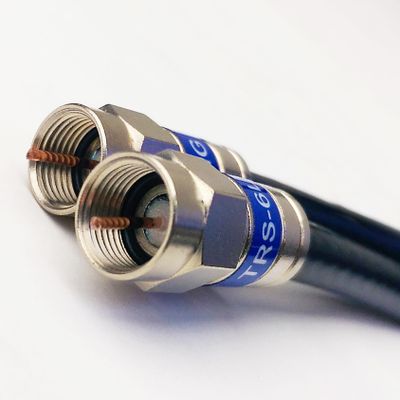 120ft Black 3X Shields Weather Seal Indoor Outdoor RG-6 Coaxial Cable Brass Connector 75 Ohm Satellite TV Broadband Internet Ham Radio OTA HD Antenna Coax Assembled in USA by PHATSAT