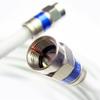 100ft White Outdoor & in Wall Quad Shield RG6 Cable 18AWG 3Ghz 75 Ohm DirecTV Satellite Approve Weather Seal All Brass CONNECTORS UL ETL CL2 Cut to Order Assembled in USA by PHAT SATELLITE INTL