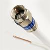 100ft White Coax RG-6 Cable w/Ground Messenger 3Ghz 75 Ohm 18AWG UL ETL CM Anti-Corrosion Weather Seal Brass Compression Fittings Satellite TV & Internet Cable Assembled in USA view 1