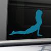 Nashville Decals Yoga Upward Dog Vinyl Decal Laptop Car Truck Bumper Window Sticker, 6.5" x 4.25", Teal view 1