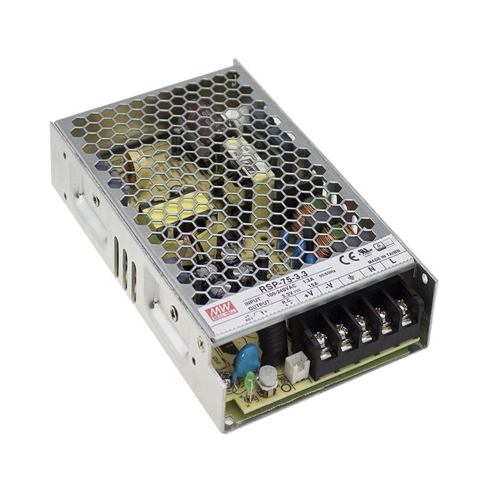 MW Mean Well RSP-75-3.3 3.3V 15A 49W Single Output with PFC Function Power Supply