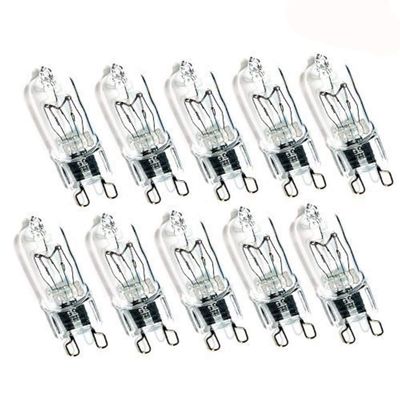 G9 25W Halogen Bulb T4 JCD Bi-pin Base 120V Clear Warm White 2700K - 10 Pack