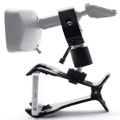 Clamptastick !- Universal Cell Phone Holder for mounting on Rearview Mirror Compatible with Mobile iOS Devices, Android Smartphone GPS and More. (Black - Version 1)