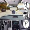 Clamptastick !- Universal Cell Phone Holder for mounting on Rearview Mirror Compatible with Mobile iOS Devices, Android Smartphone GPS and More. (Black - Version 1) view 2