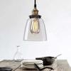 LITFAD Industrial Retro Country Style Clear Glass Island Chandelier Clear Bowl Glass Shade Four Lights Pendant Light Antique Brass & Bronze Finish Ceiling Light view 2