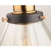 LITFAD Industrial Retro Country Style Clear Glass Island Chandelier Clear Bowl Glass Shade Four Lights Pendant Light Antique Brass & Bronze Finish Ceiling Light view 4